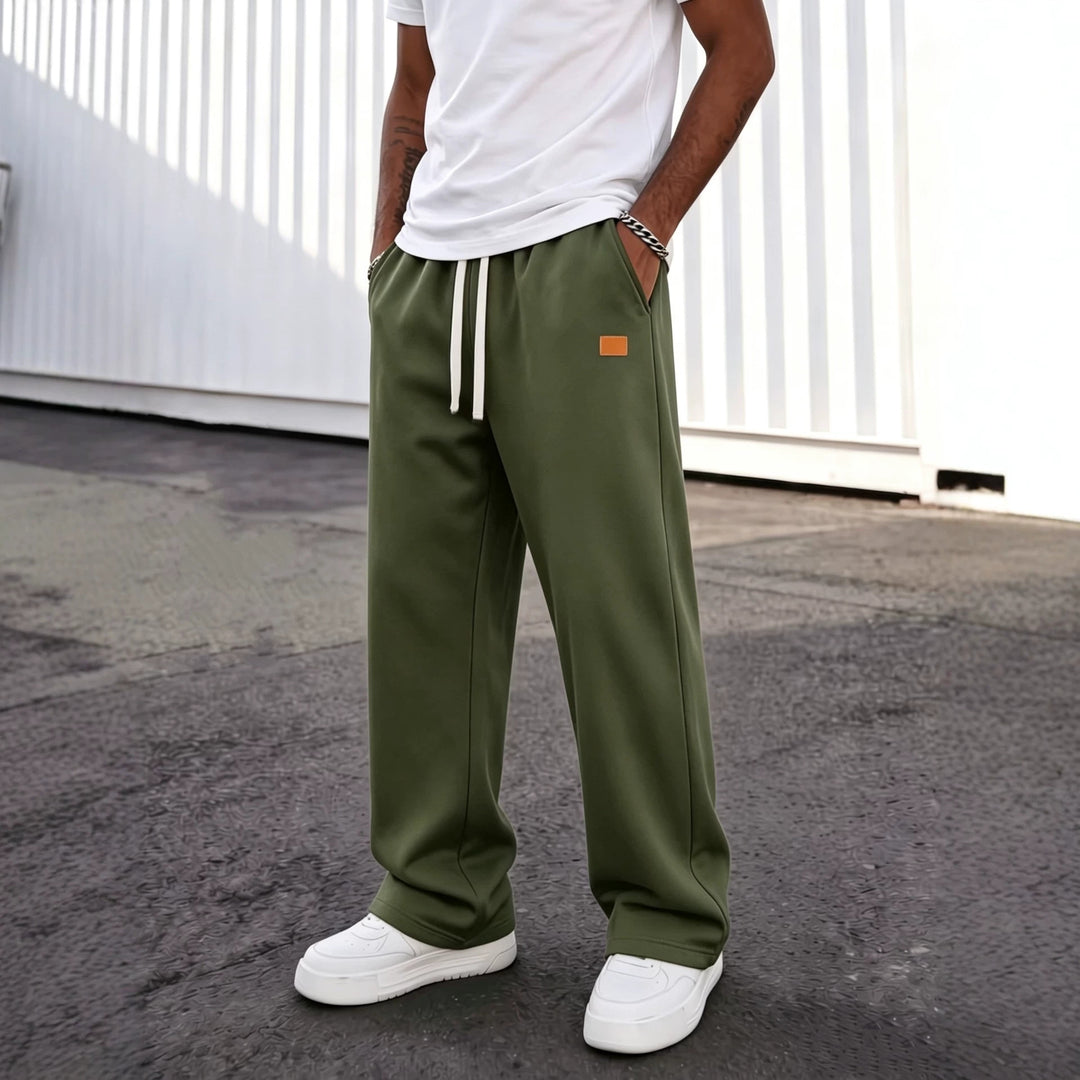 Fleece Lined Loose Straight Leg Casual Sweatpants