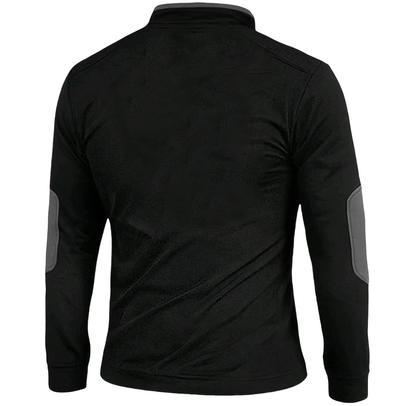 Men's V-neck color-block polo shirt