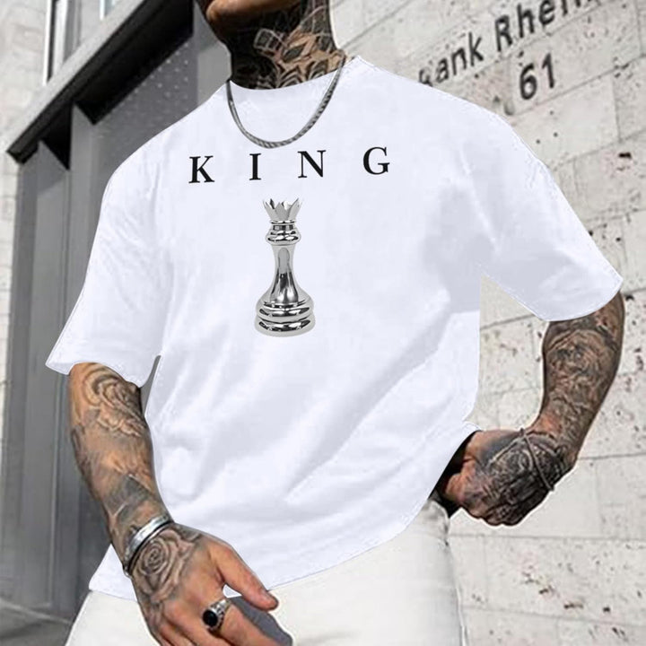 Men’s KING Letter Chess Piece T-Shirt