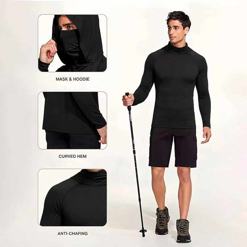 High-Stretch Quick-Dry Athletic Cycling Hoodie
