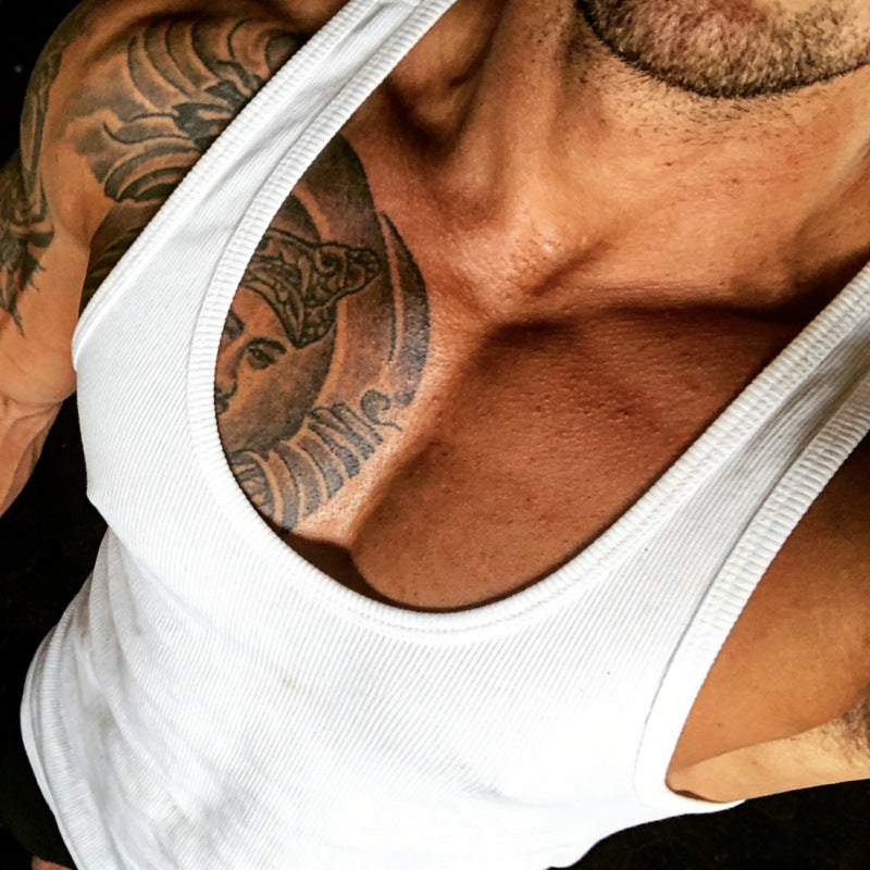 Men's chunky-ribbed racerback tank top