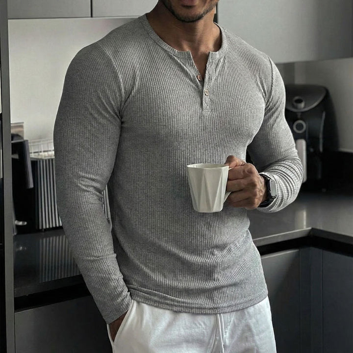 Men’s Slim‑Fit Quarter‑Zip Long Sleeve Athletic Top