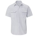 Solid color short-sleeved shirt with double pockets