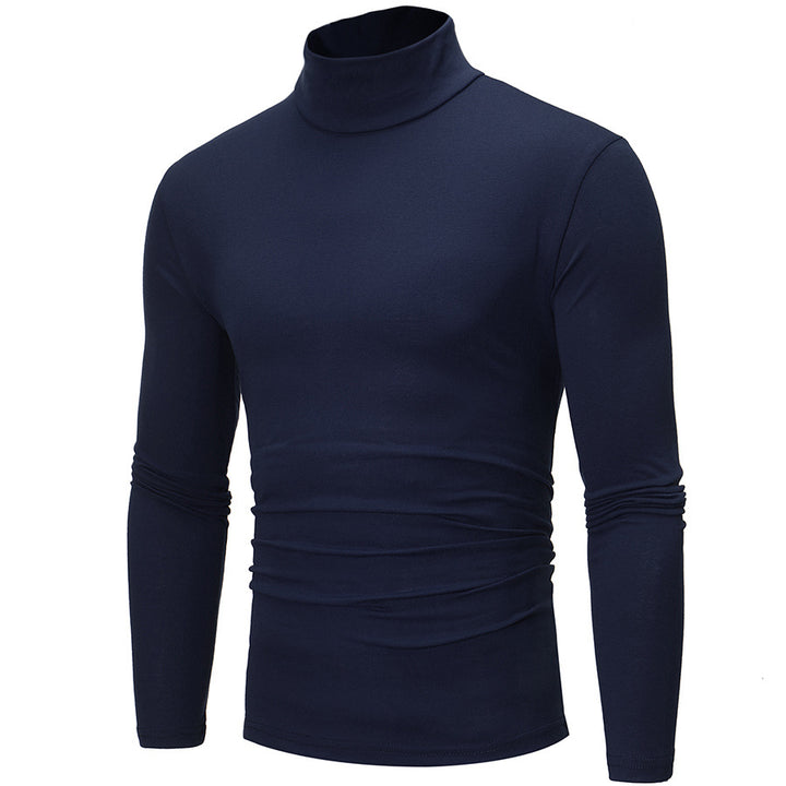 Thin solid color slim fit long-sleeved T-shirt