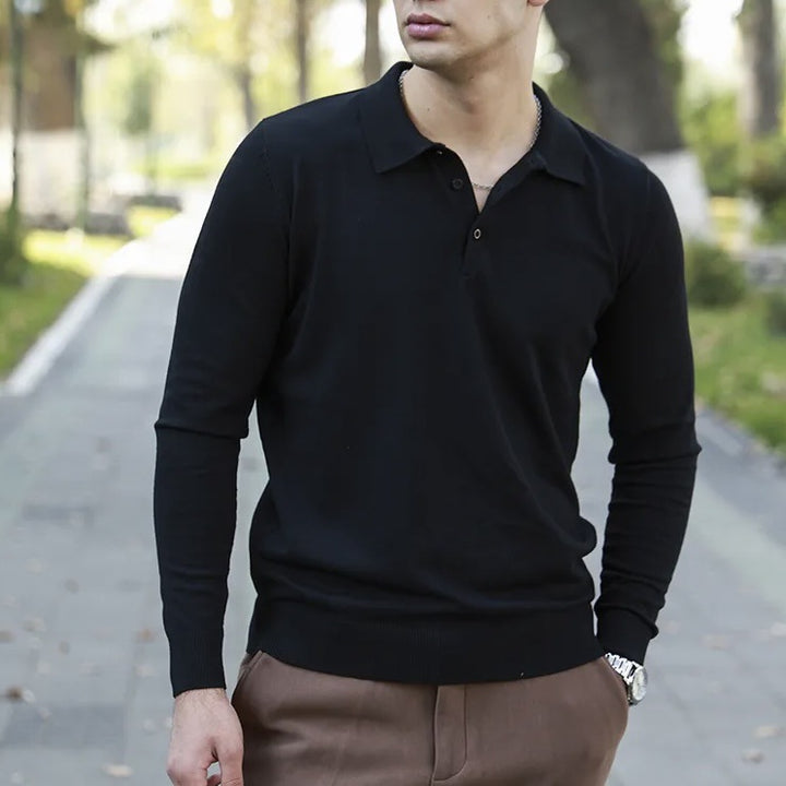 Long Sleeve Lapel Pullover Sweater