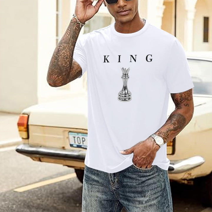 Men’s KING Letter Chess Piece T-Shirt