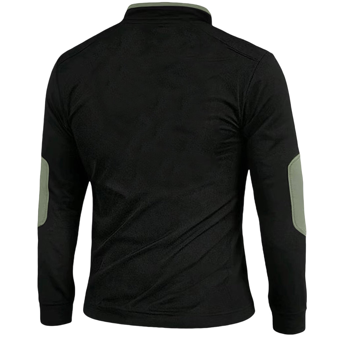Men's V-neck color-block polo shirt
