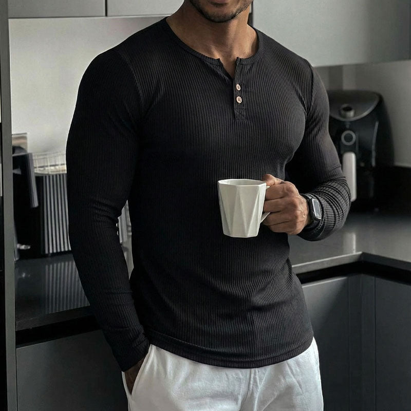 Men’s Slim‑Fit Quarter‑Zip Long Sleeve Athletic Top