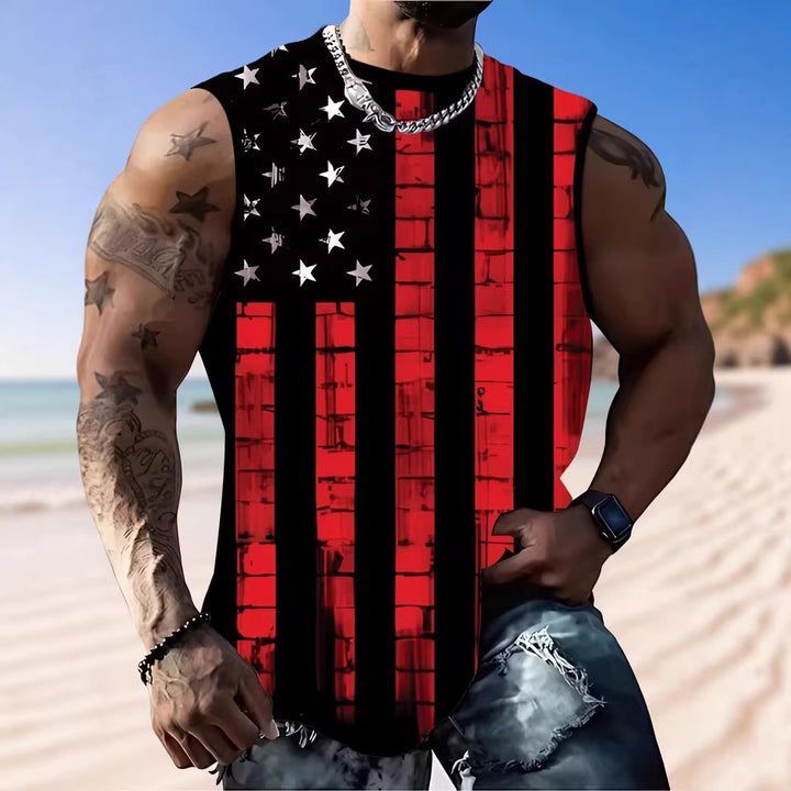 Printed Plaid Quick-Dry Fitness Tank Top