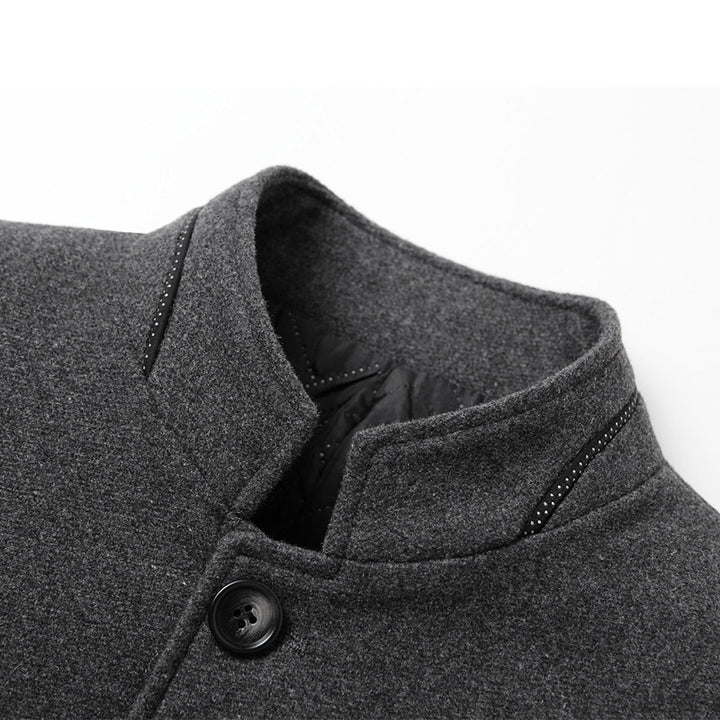 Men Winter Stand Collar Single‑Breasted Coat