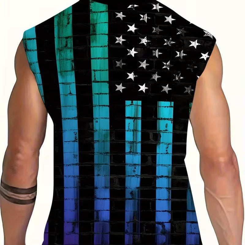 Printed Plaid Quick-Dry Fitness Tank Top