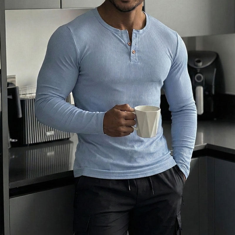 Men’s Slim‑Fit Quarter‑Zip Long Sleeve Athletic Top