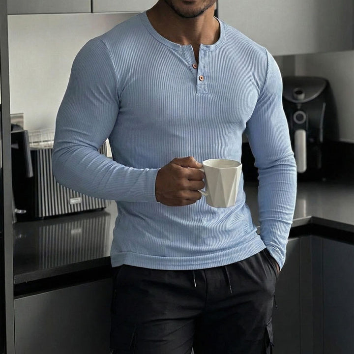Men’s Slim‑Fit Quarter‑Zip Long Sleeve Athletic Top