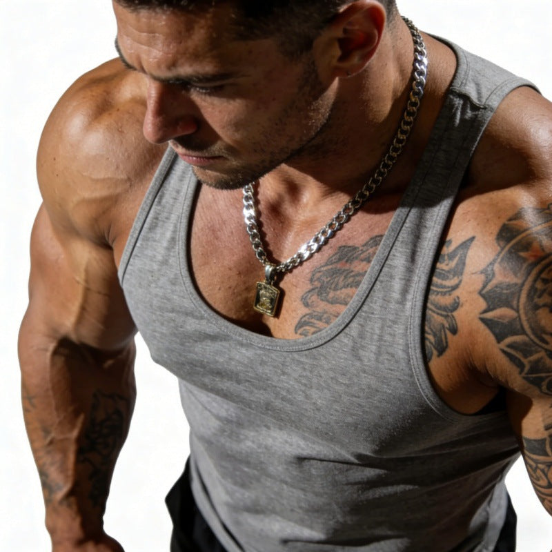 Men's chunky-ribbed racerback tank top