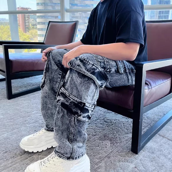 Y2K Wide-Leg Cargo Jeans