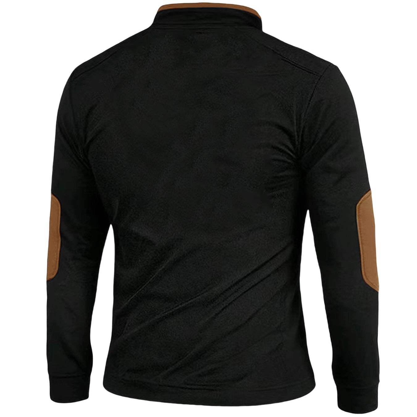 Men's V-neck color-block polo shirt
