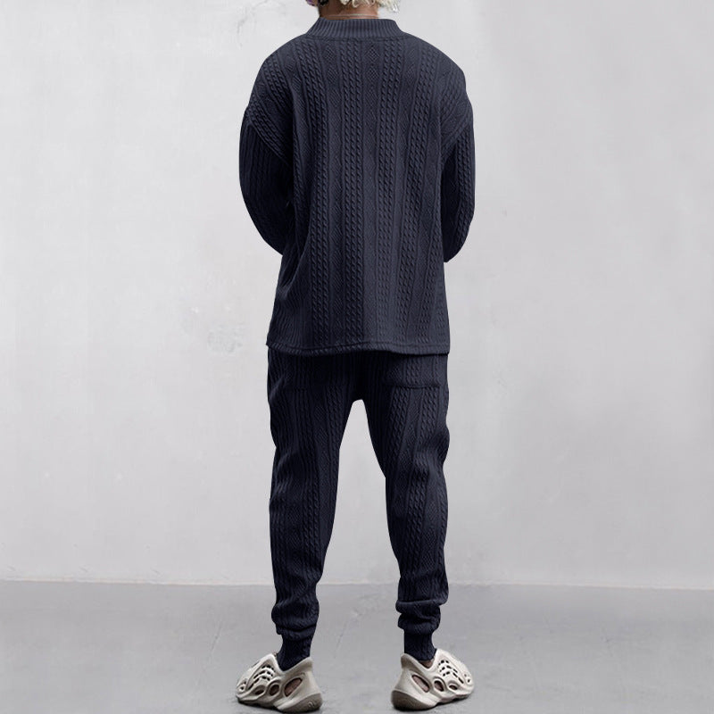 Men Knit Sweater Pants Set