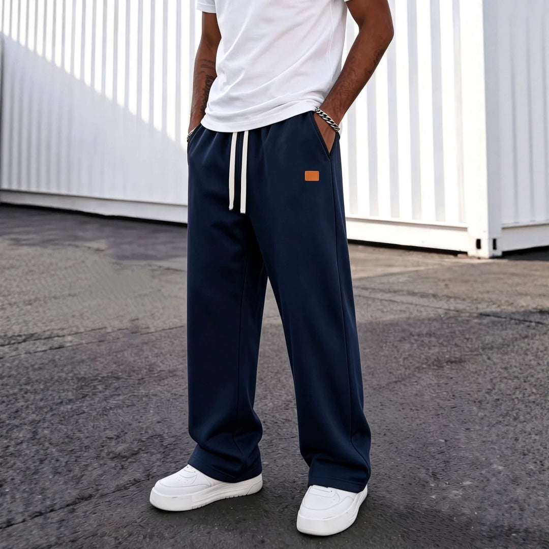 Fleece Lined Loose Straight Leg Casual Sweatpants