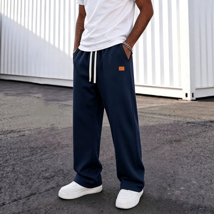 Fleece Lined Loose Straight Leg Casual Sweatpants