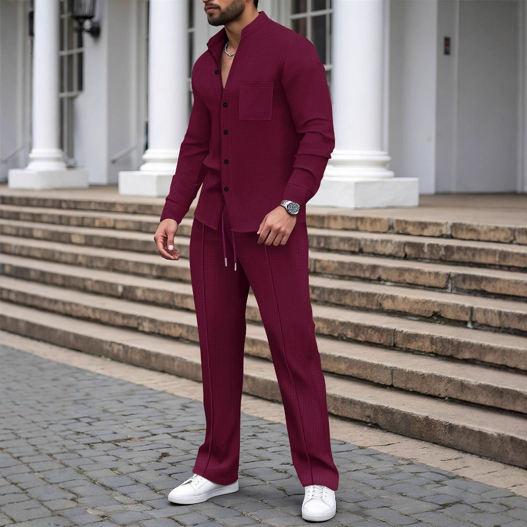 Men’s Fall Waffle Knit Matching Set