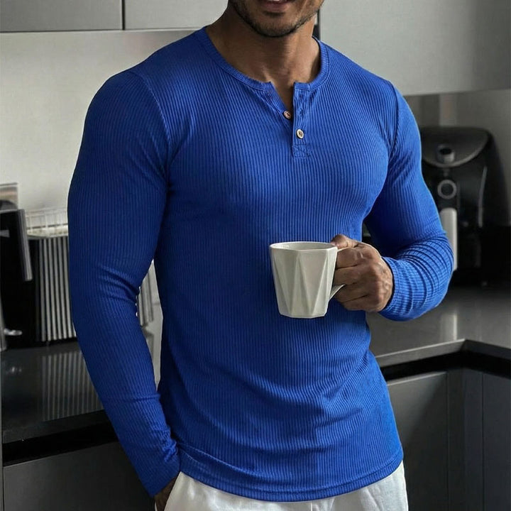 Men’s Slim‑Fit Quarter‑Zip Long Sleeve Athletic Top