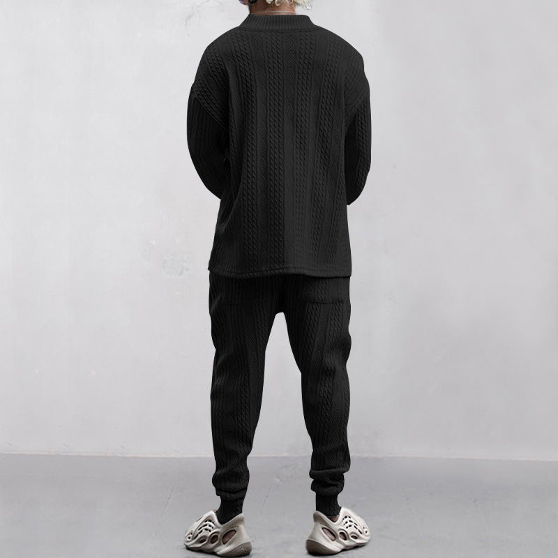 Men Knit Sweater Pants Set