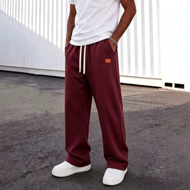 Fleece Lined Loose Straight Leg Casual Sweatpants