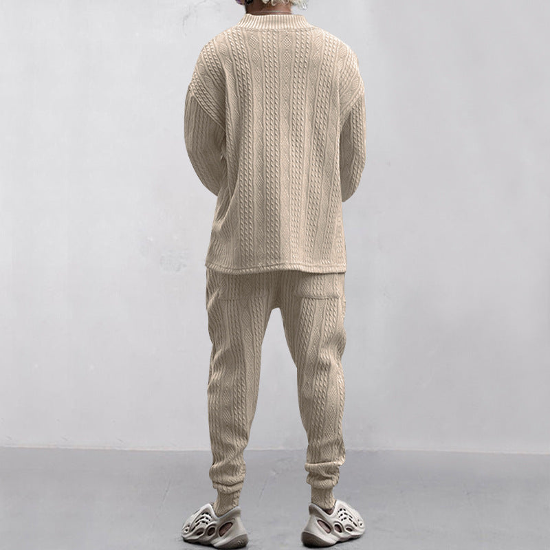 Men Knit Sweater Pants Set