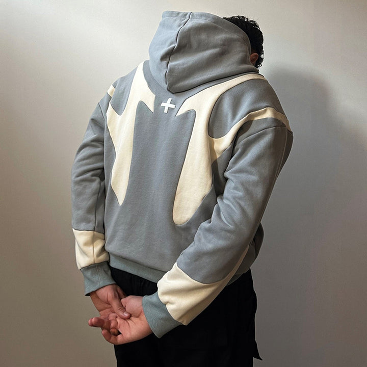 Streetwear Color Block Full Zip Hoodie