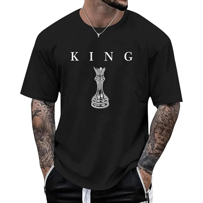 Men’s KING Letter Chess Piece T-Shirt