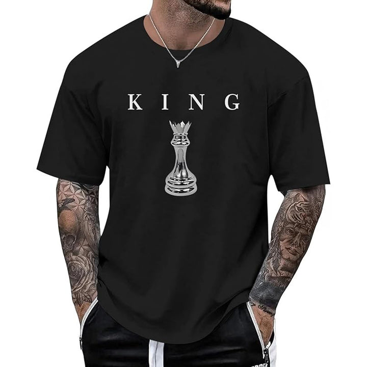 Men’s KING Letter Chess Piece T-Shirt