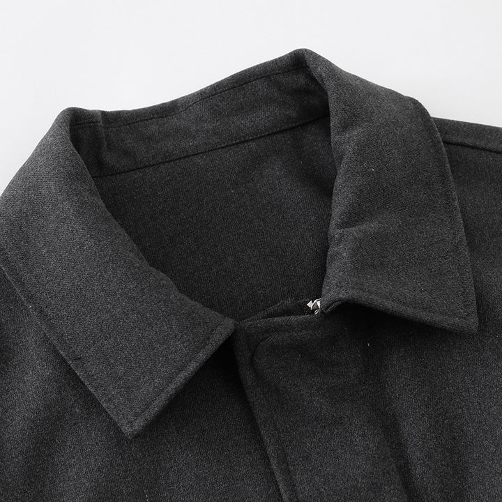 Button Front Cropped Casual Jacket