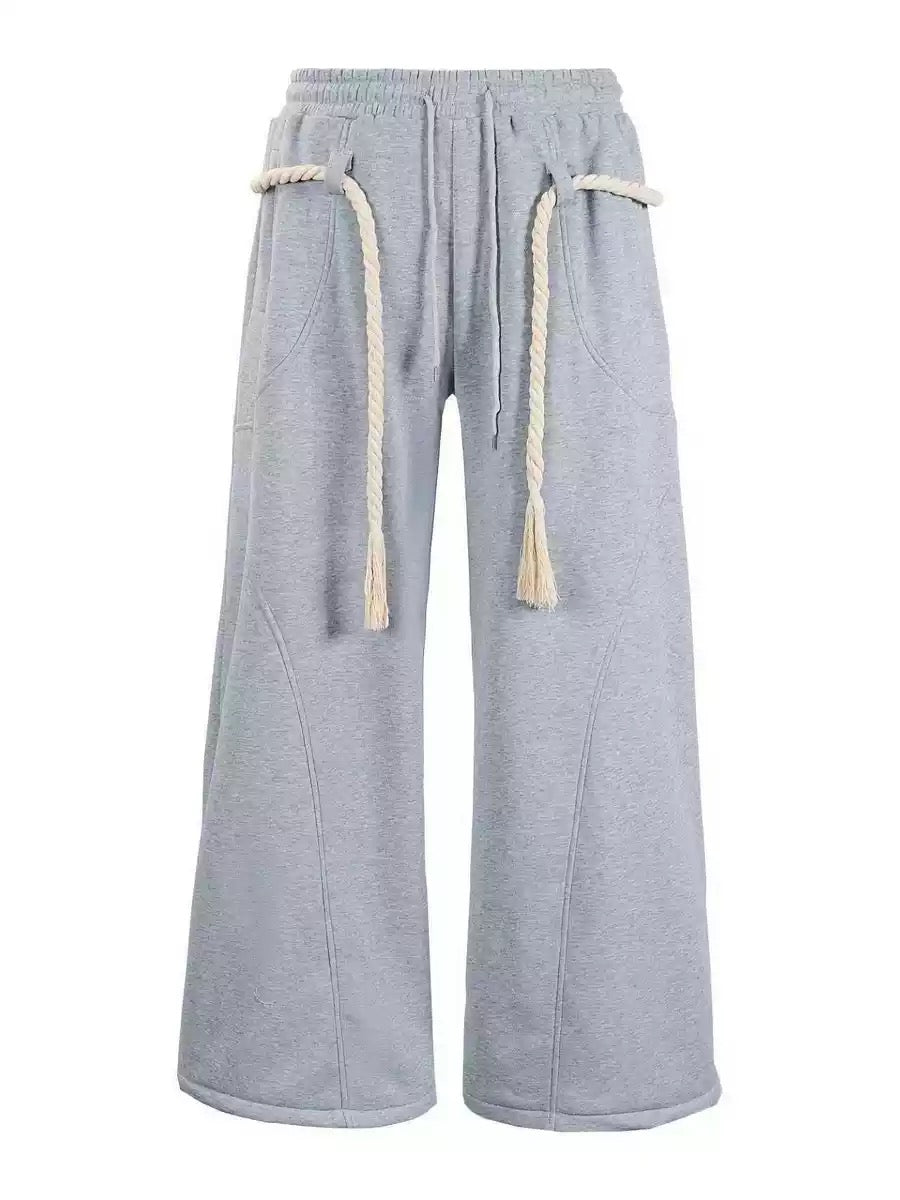 Unisex Ultra-Loose Barrel-Leg Sweatpants – Casual Elastic-Waist Lantern Pants