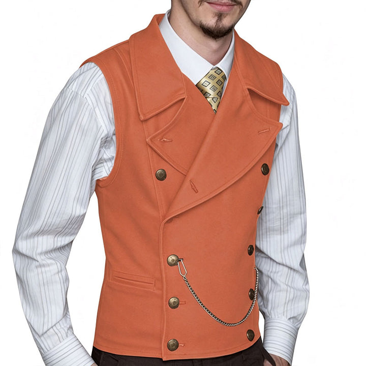 Retro double-breasted vest