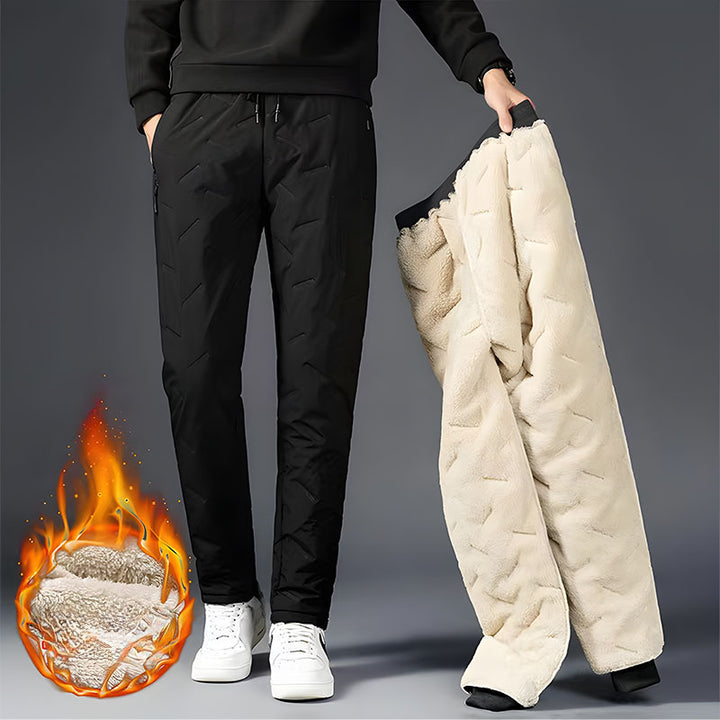 Waterproof fleece-lined cotton trousers