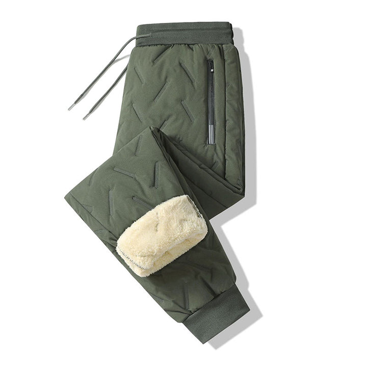 Waterproof fleece-lined cotton trousers