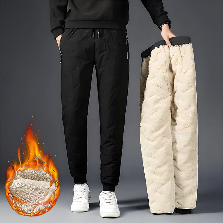 Waterproof fleece-lined cotton trousers