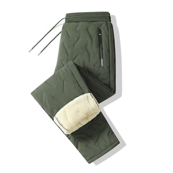 Waterproof fleece-lined cotton trousers