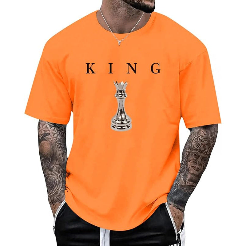 Men’s KING Letter Chess Piece T-Shirt
