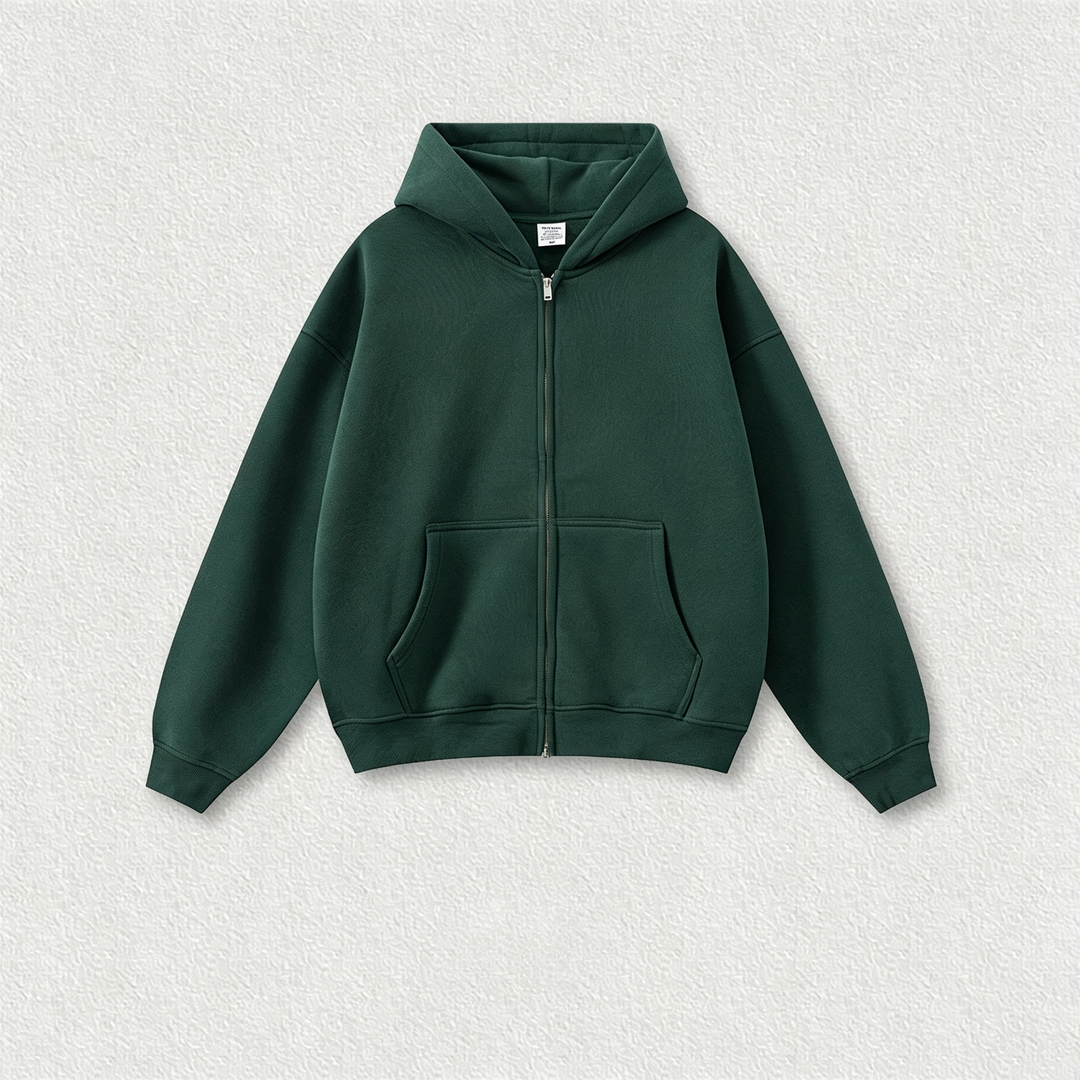 Solid Color Loose American Casual Hooded Jacket
