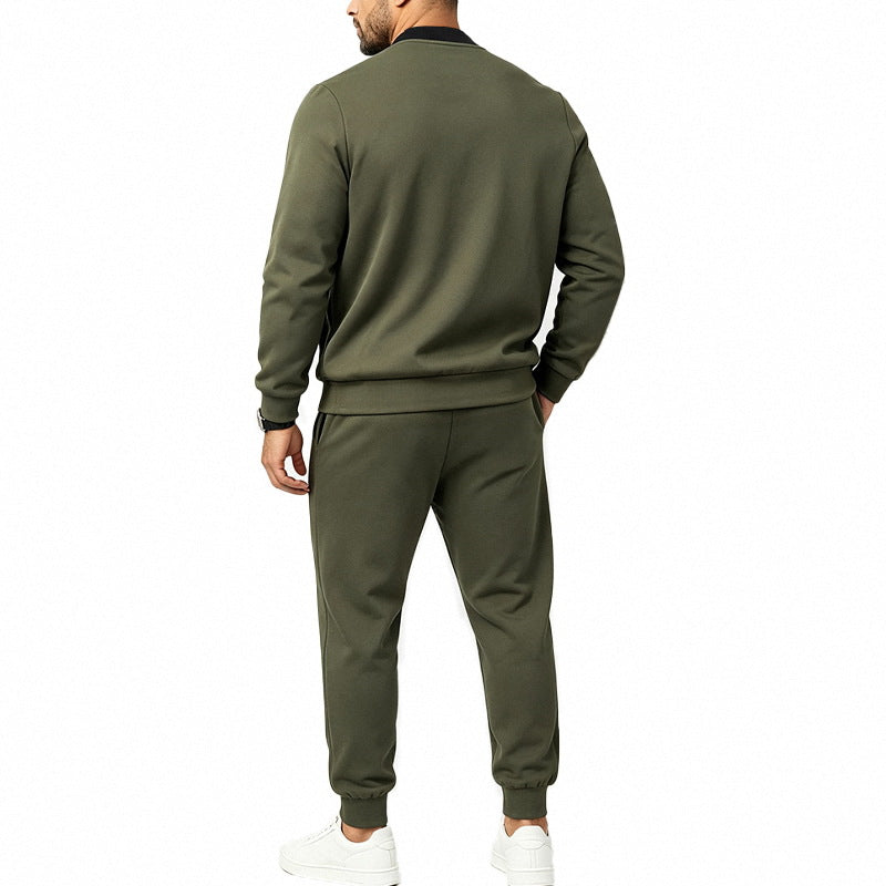 Sporty Bomber Top And Jogger Pant Set