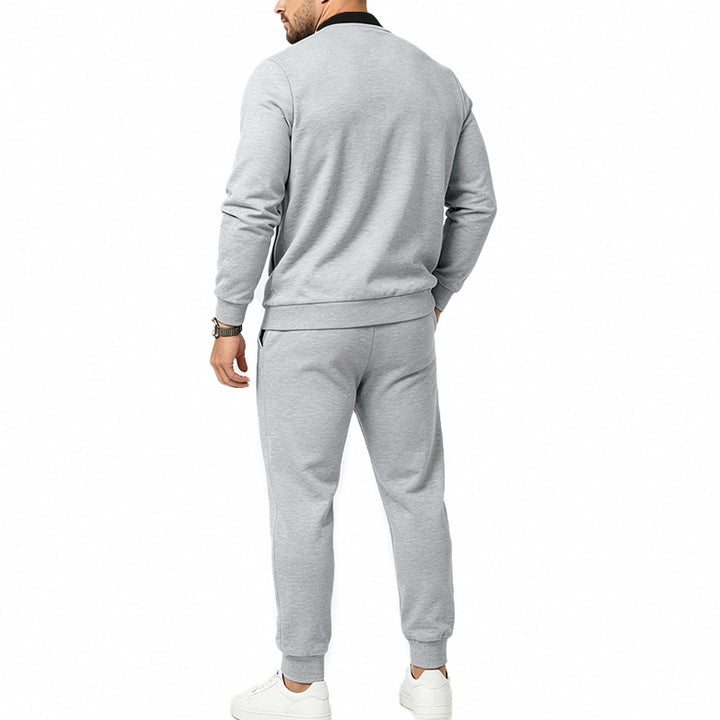 Sporty Bomber Top And Jogger Pant Set