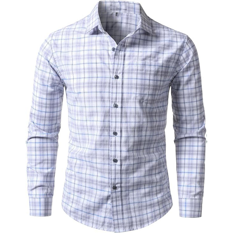 Classic Plaid Long Sleeve Shirt For Men