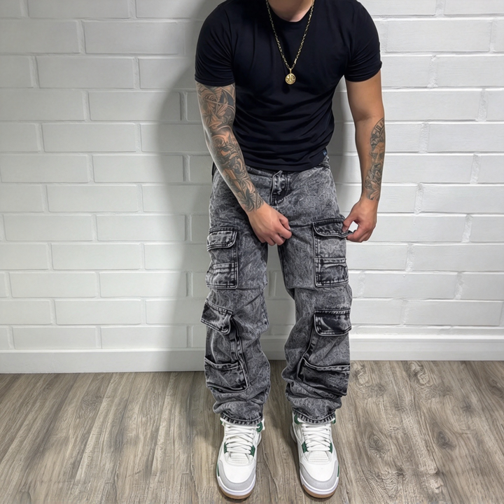 Y2K Wide-Leg Cargo Jeans