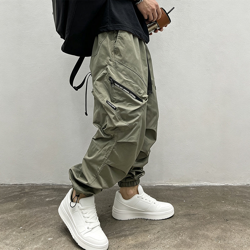 Functional Zipper Pocket Cargo Jogger Pants