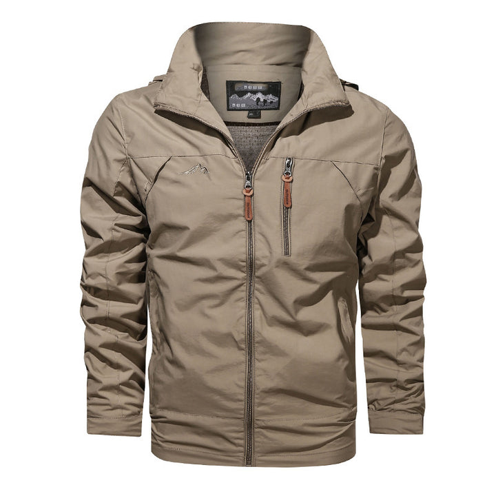 Men Outdoor Waterproof Hooded Hiking Jacket
