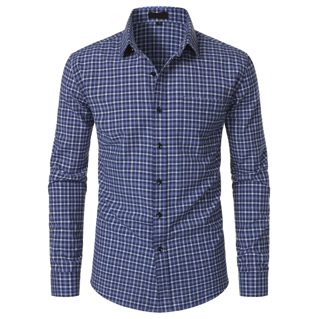Classic Plaid Long Sleeve Shirt For Men