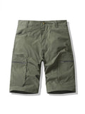 Men's Big & Tall Hiking Cargo Shorts – Zippered Pockets, Breathable & Casual, Elastic Waistband