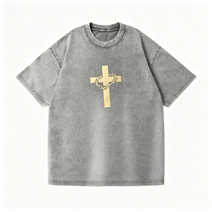 Washed Cross Thorn Crown Short Sleeve