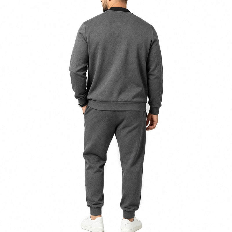 Sporty Bomber Top And Jogger Pant Set